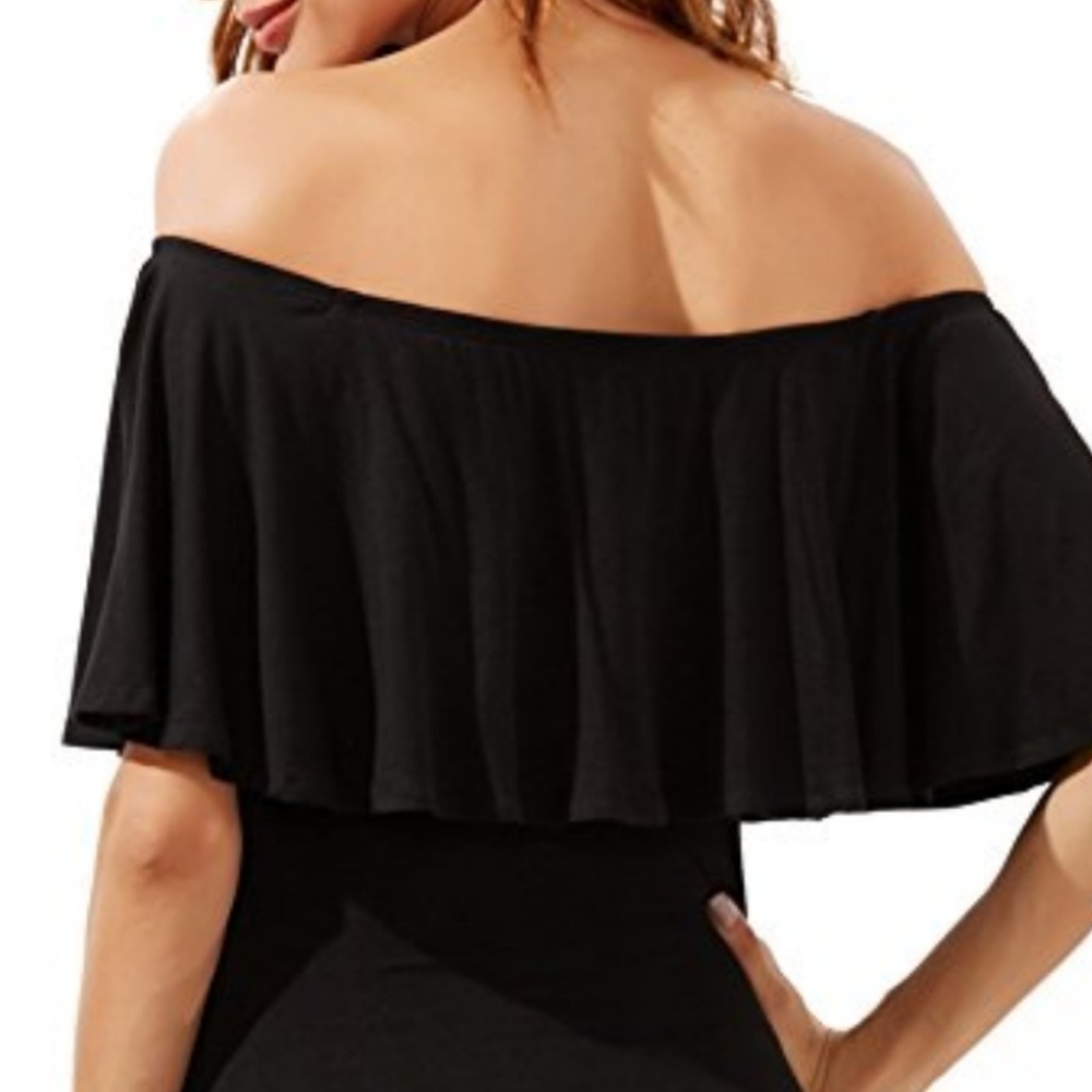 0livia ~ ruffled off shoulder top / bodysuit - Picture 7 of 8
